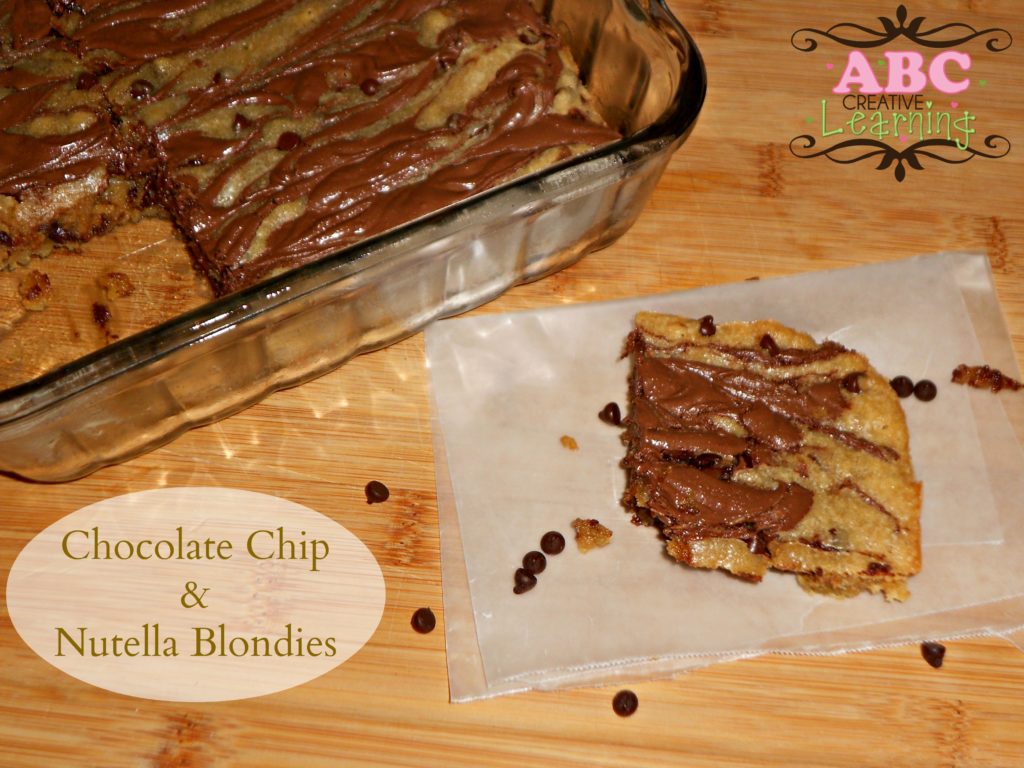 Chocolate Chip and Nutella Blondies