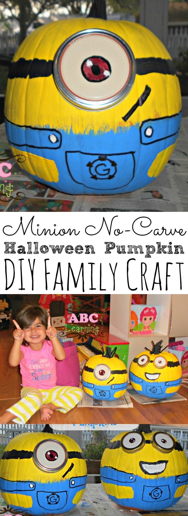 Minion No-Carve Halloween Pumpkin Craft