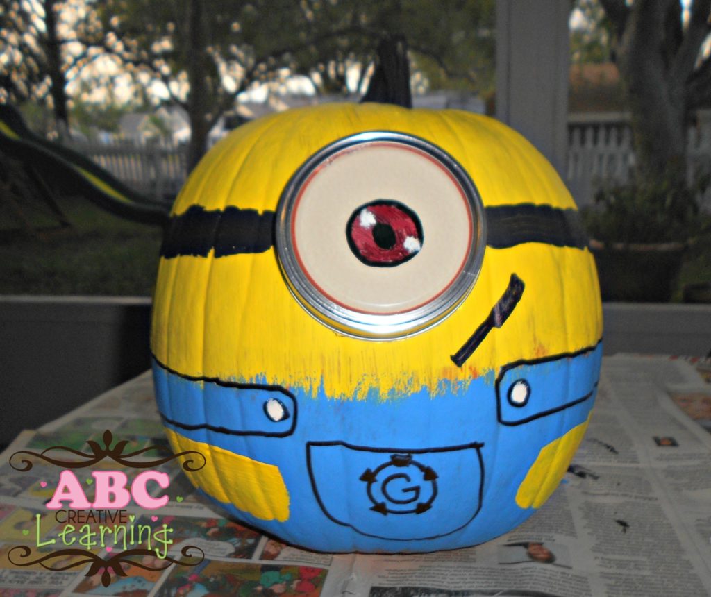 One Eyed Halloween Minion Pumpkin