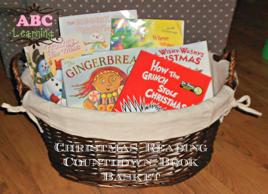 Christmas Reading Countdown Book Basket