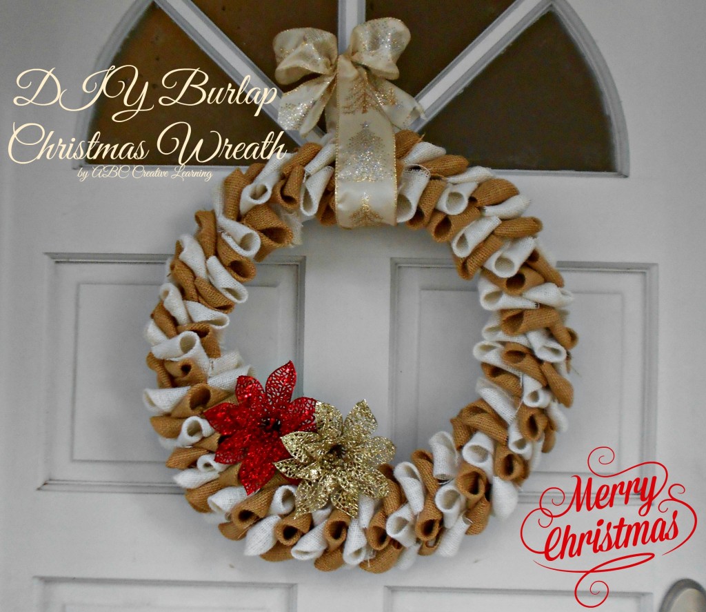 Burlap Christmas Wreath | Guest Post Sugar Bee Crafts - simplytodaylife.com