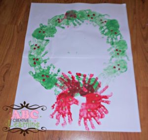 Easy Christmas Handprint Wreath Craft - Simply Today Life