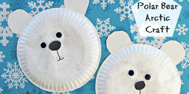 Polar Bear Paper Plate Arctic Craft