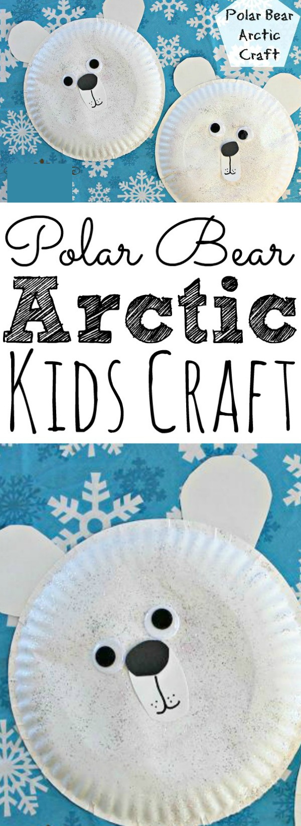 Kids Polar Bear Arctic Paper Plate Craft