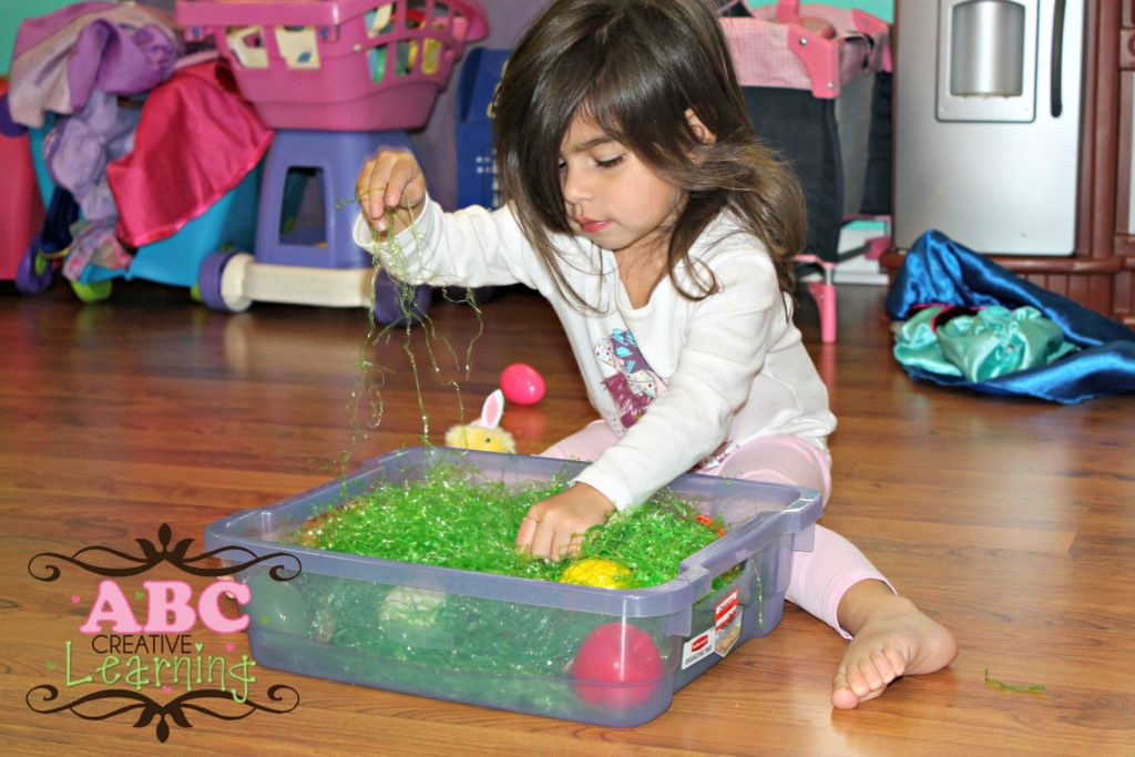 Easter Egg Sensory Play Bin For Toddlers