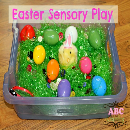 Learning and Exploring Through Play: Easter Sensory Tray