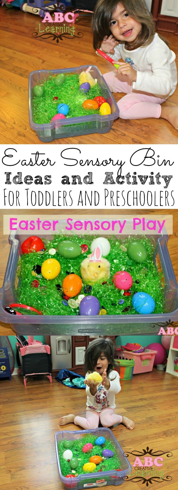 Easter Sensory Play Activity Bin For Kids