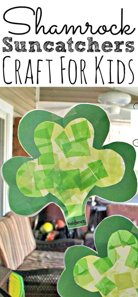 Shamrock Suncatchers Kids Craft - Simply Today LIfe