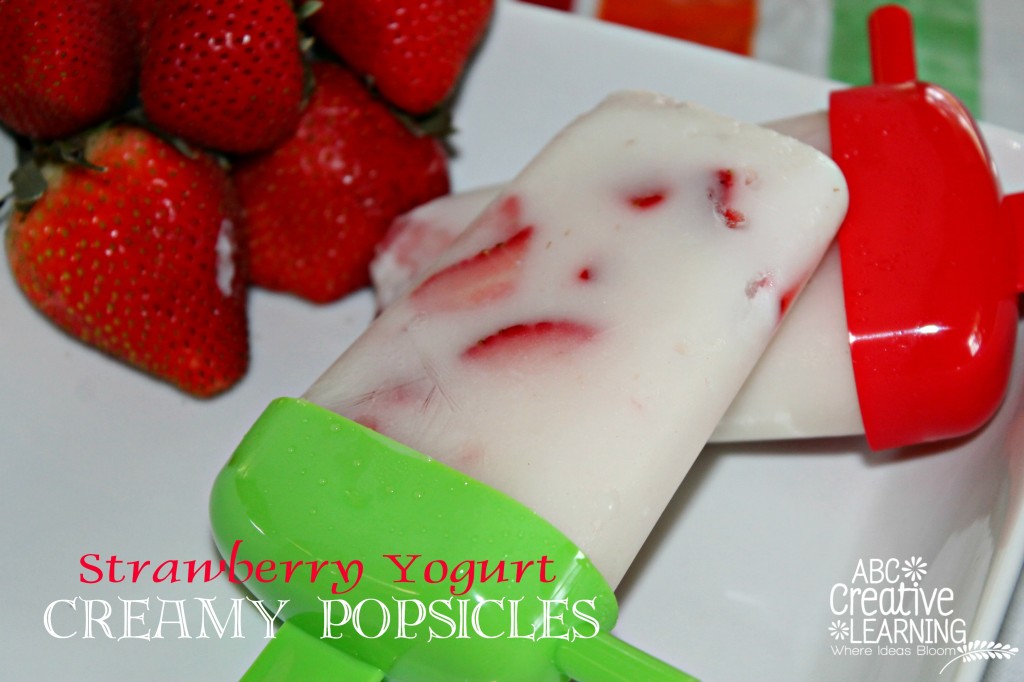 Strawberry Yogurt Creamy Popcicles