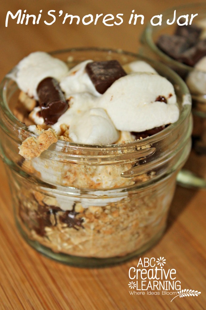 mini smores in a jar