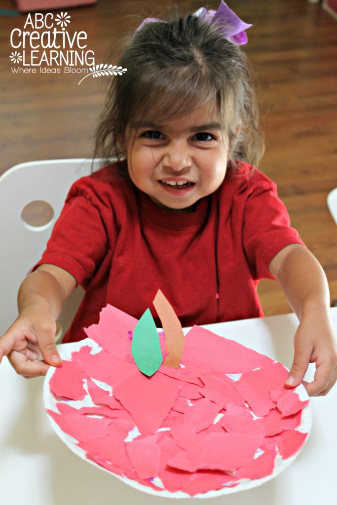 Torn Paper Apples: An Easy Fine Motor Activity - Friends Art Lab