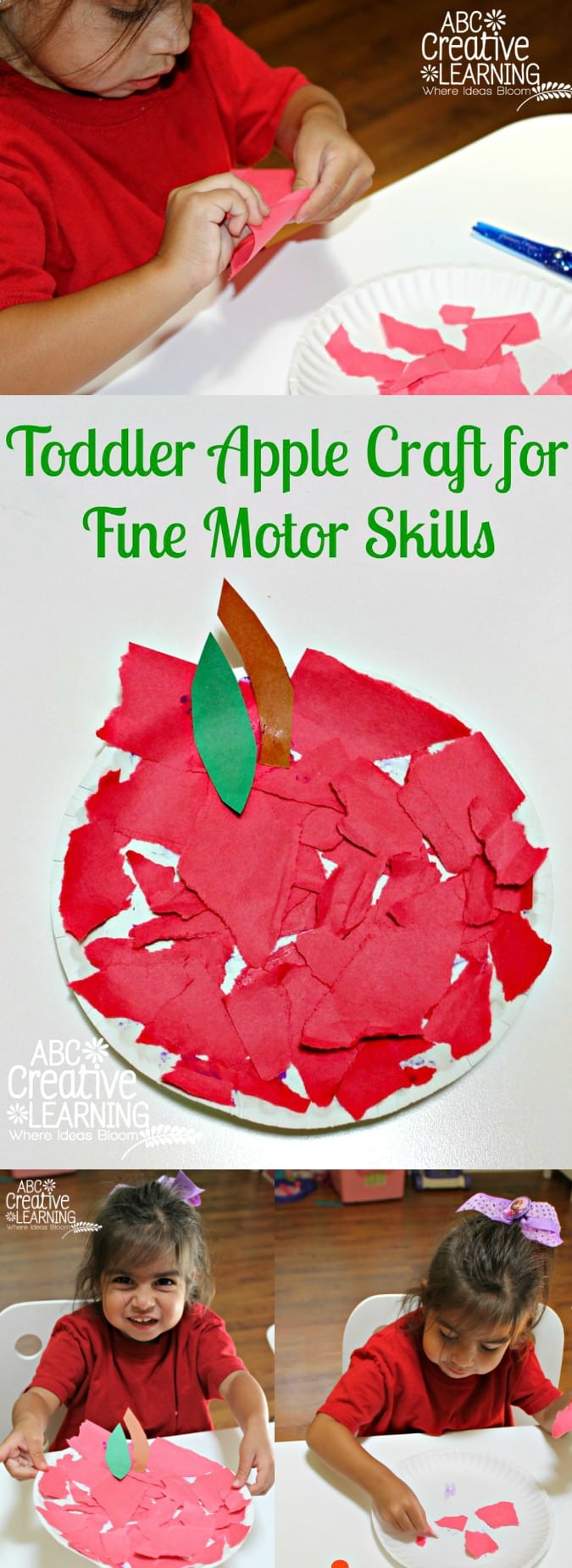 Toddler Apple Craft for Fine Motor Skills - simplytodaylife.com
