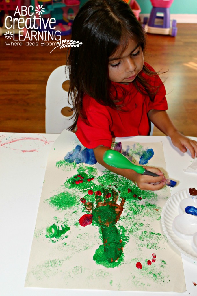 Handprint Apple Tree Craft for Kids