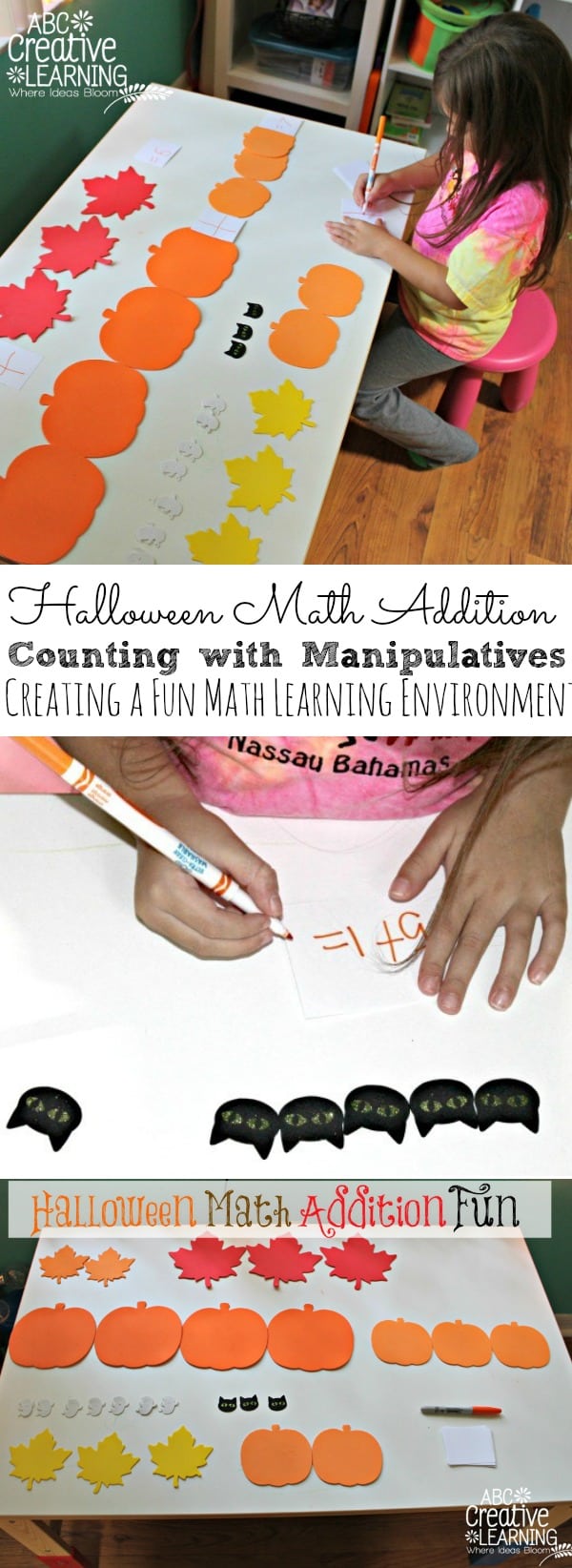 Halloween Math Addition Fun | Counting With Manipulatives - simplytodaylife.com
