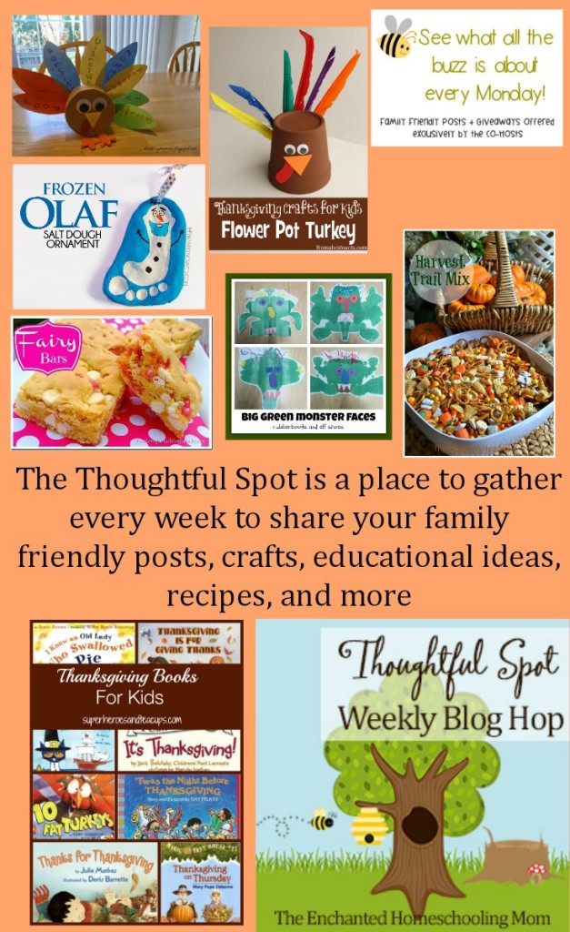 Thoughtful Spot Weekly Link Up Party to share family friendly posts, rafts educational ideas, recipes, and more!