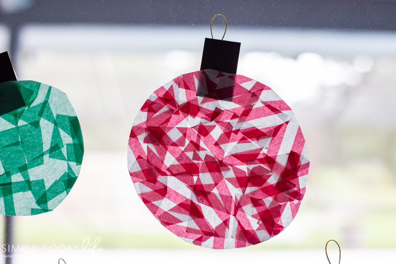 Faux Glass Stained Christmas Window Ornaments Kids Can Make