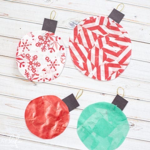 Glass Stained Christmas Window Ornaments Kids Craft