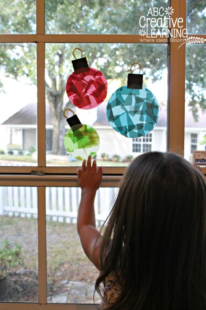 Glass Stained Window Ornaments Kids Craft Decorations