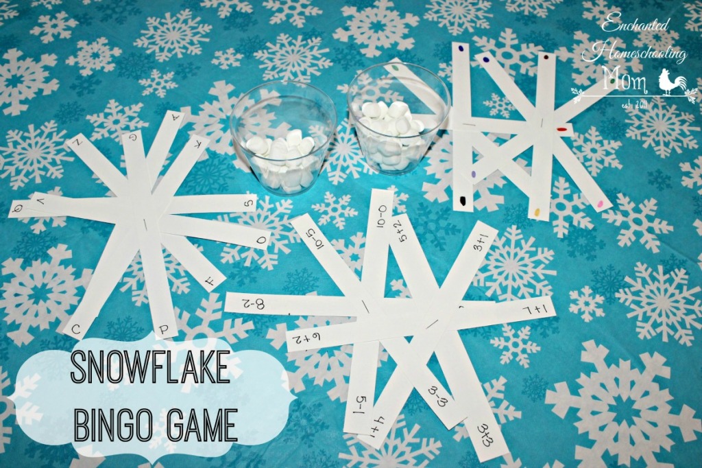 Snowflake Bingo Game for Kids