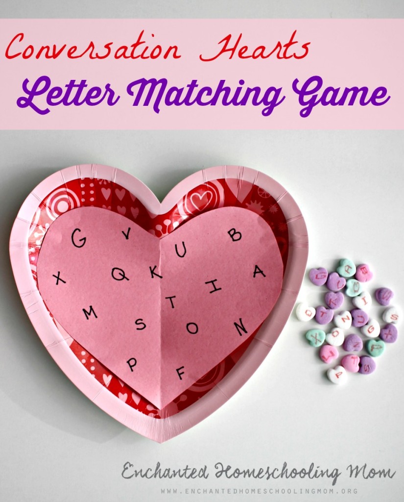Conversation Hearts Letter Matching Game