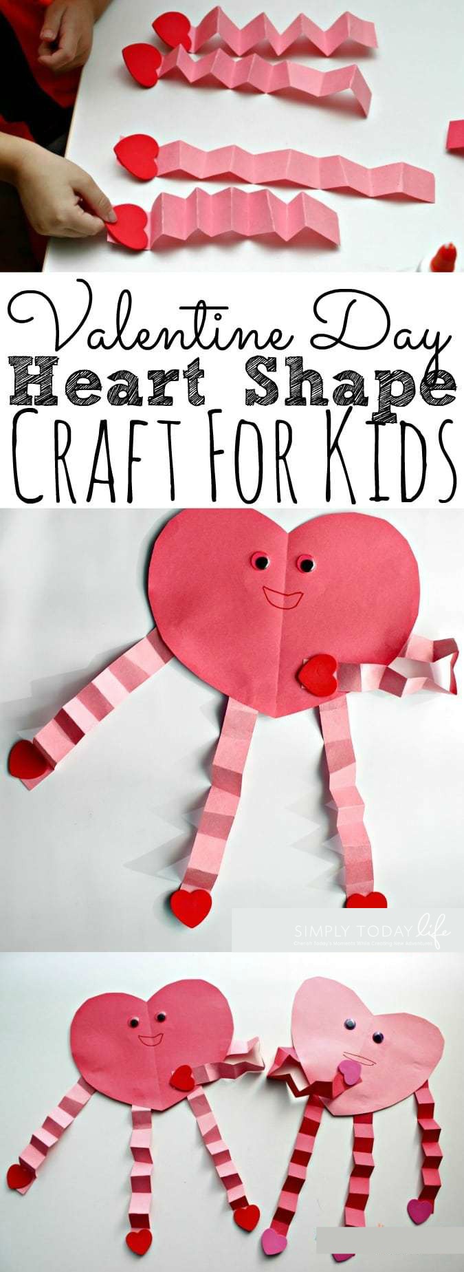 Easy and Cute Valentine's Day Heart Craft For Kids