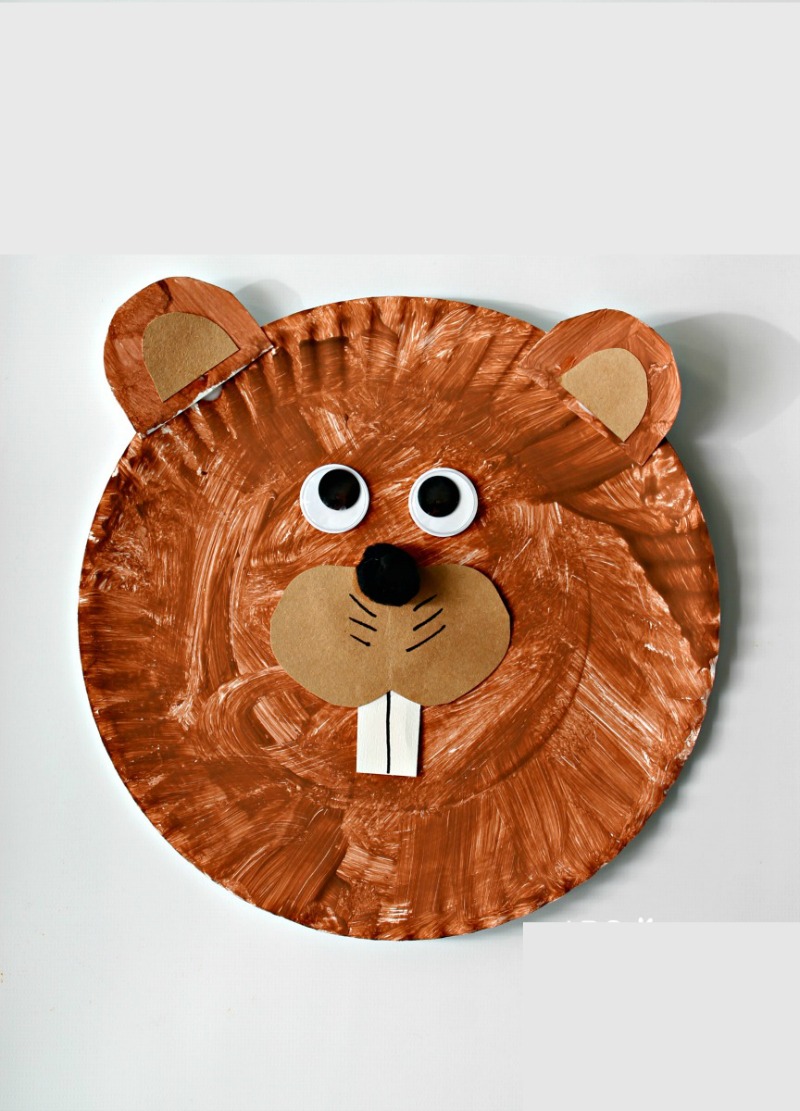 Easy Groundhog Paper Plate Kids Craft - Simply Today Life