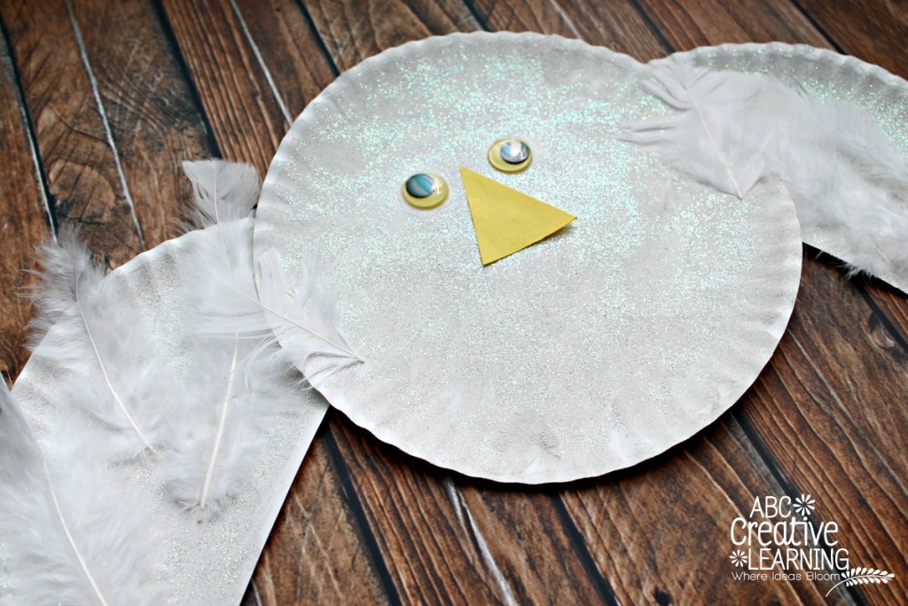 Paper Plate Arctic Snowy Owl Kids Craft