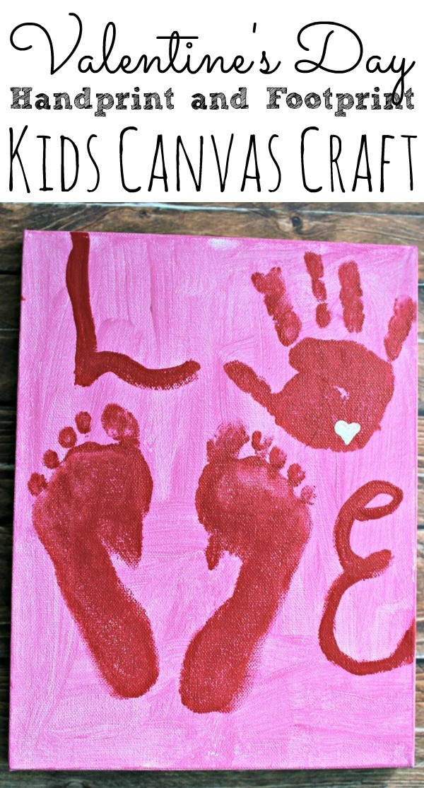 Valentine's Day Kids Handprint and Footprint Craft