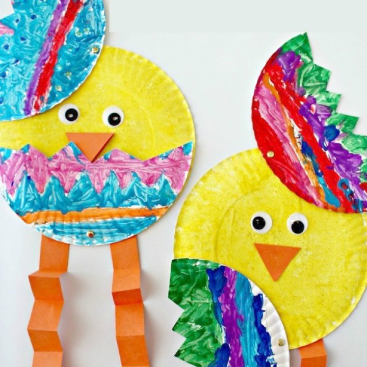 Paper Plate Easter Chick Craft For Kids