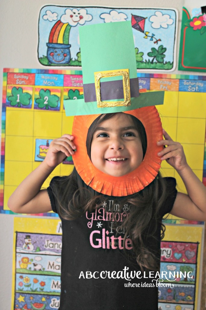 St. Patrick's Day Craft Leprechaun Mask Craft For Kids - simplytodaylife.com