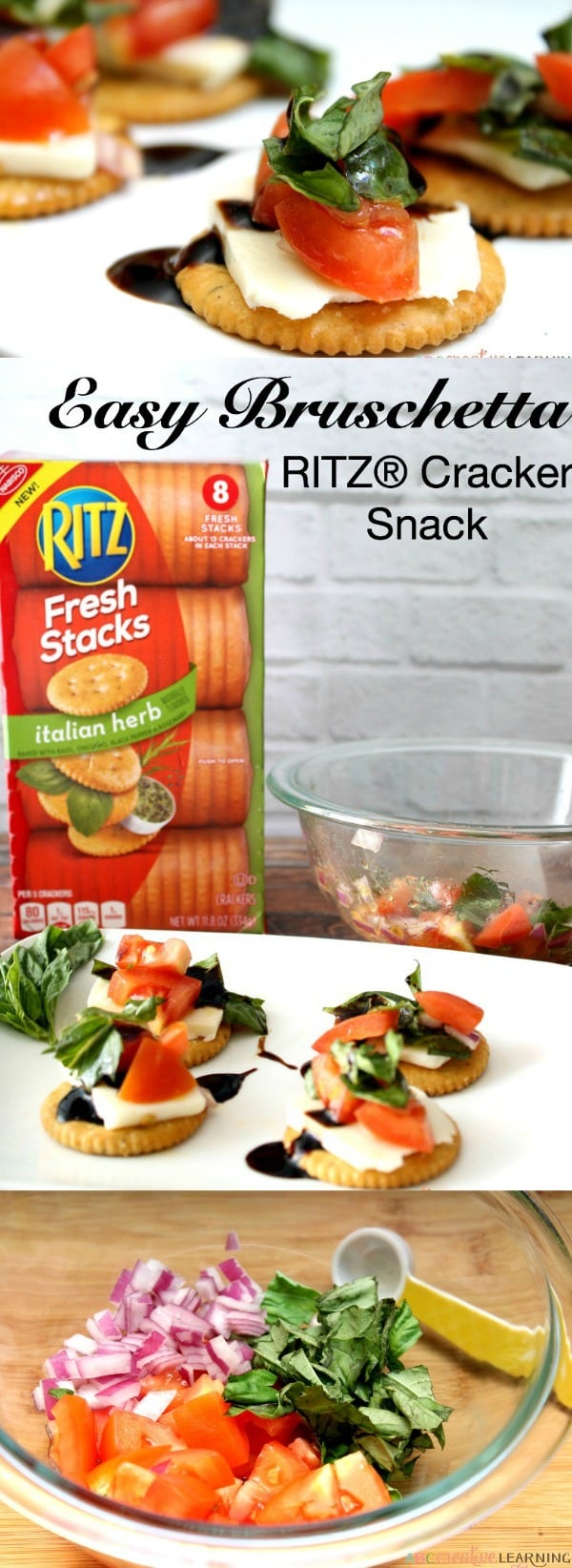 Easy Bruschetta RITZ® Cracker Snack Appetizer Recipe