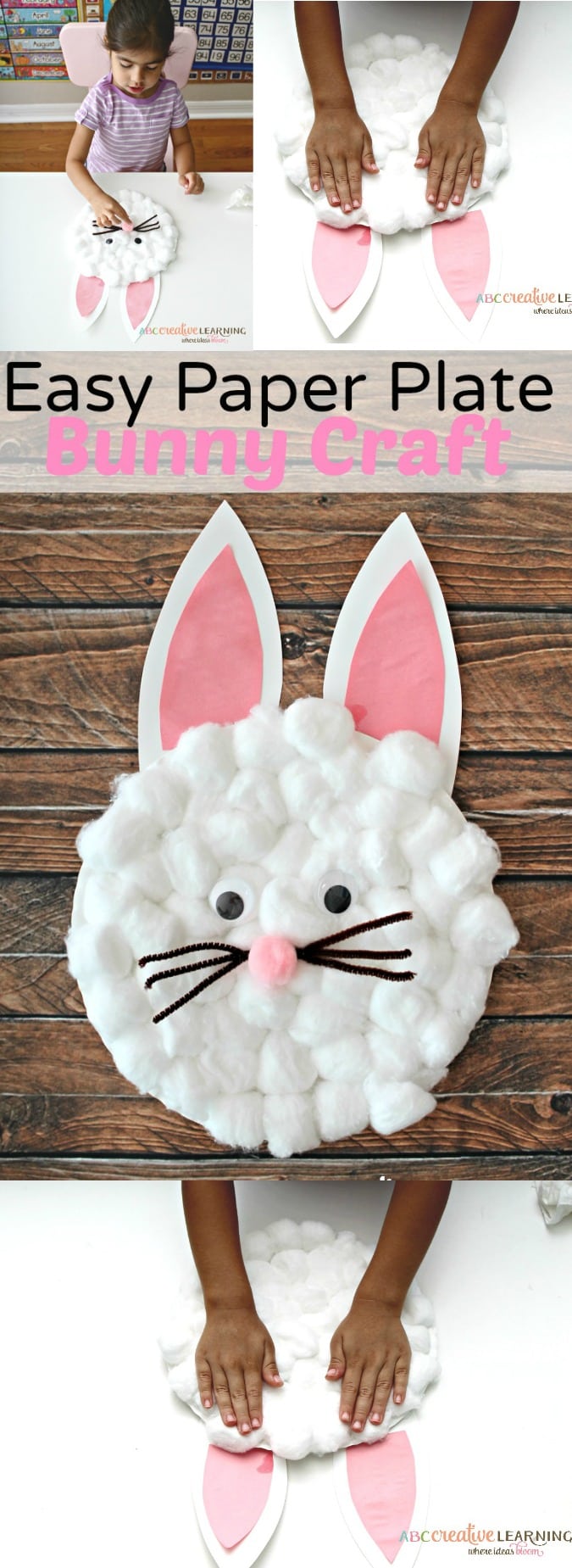 Easy Paper Plate Bunny Craft for Kids - simplytodaylife.com