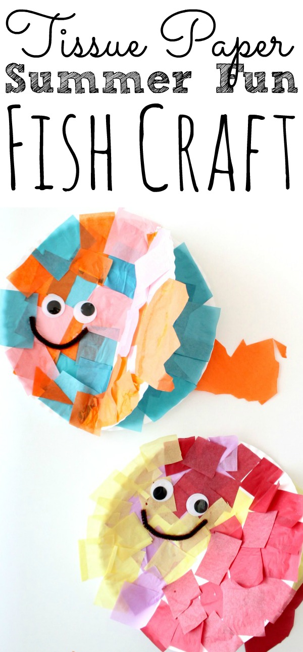 Tissue Paper Summer Fun Fish Craft For Kids