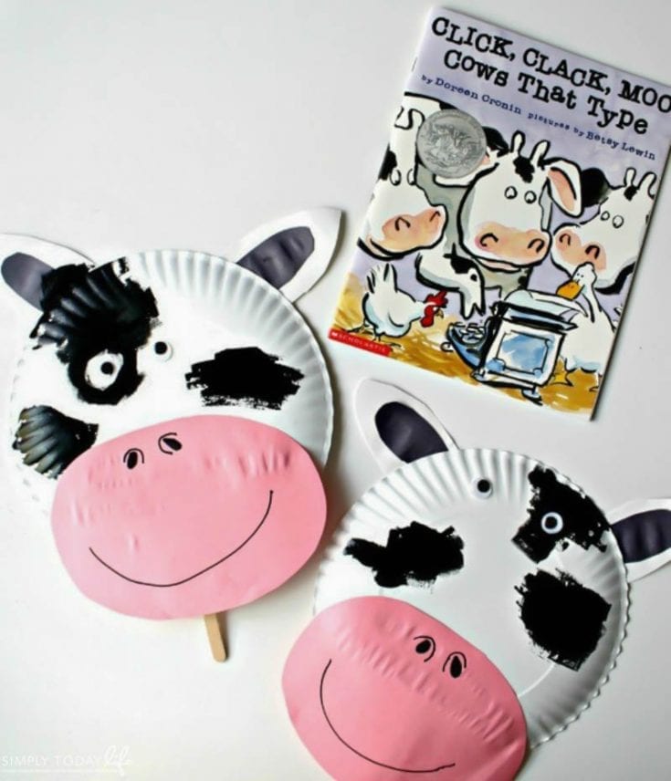 Paper Plate Cow Mask Craft For Kids - Simply Today Life