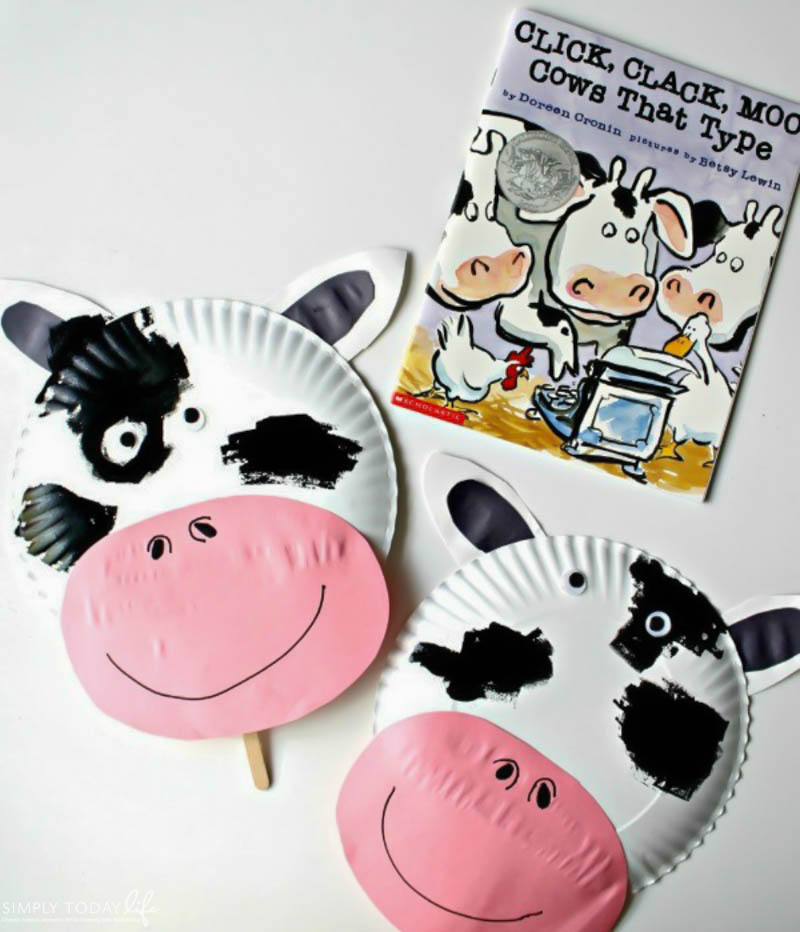 Click-Clack-Moo-Cows-That-Type-Cow-Paper-Plate-Mask