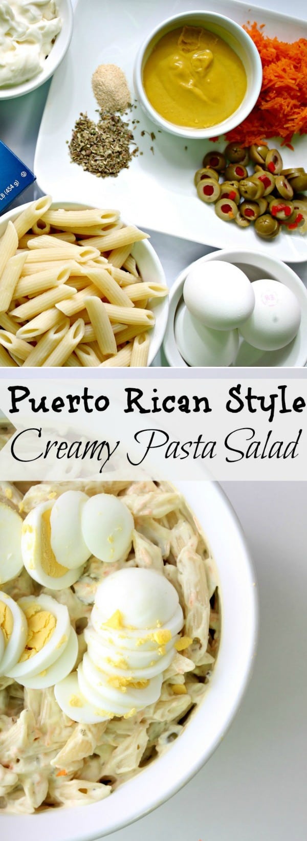 Puerto Rican Style Creamy Pasta Salad