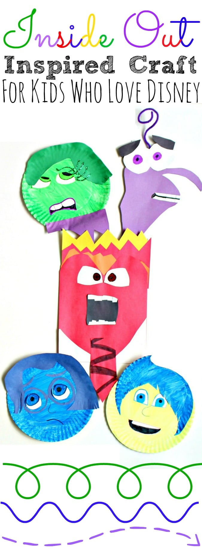 Inside Out Inspired Kids Craft - simplytodaylife.com