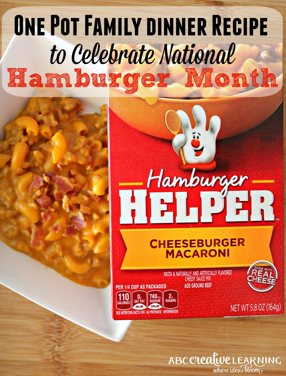 Check out this easy One Pot Family Dinner Recipe to Celebrate National Hamburger Month. Less mess for moms, but the family will love! #SaveonHelper #ad