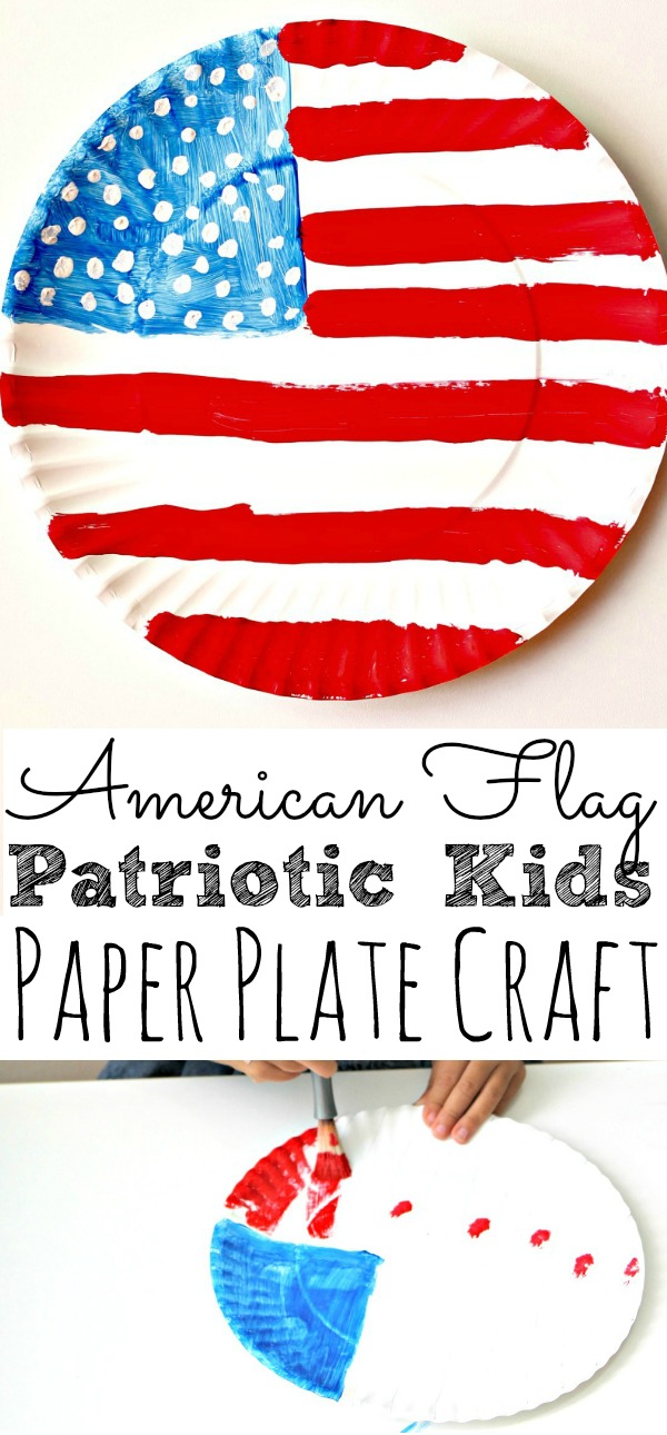 Easy Paper Plate American Flag Craft