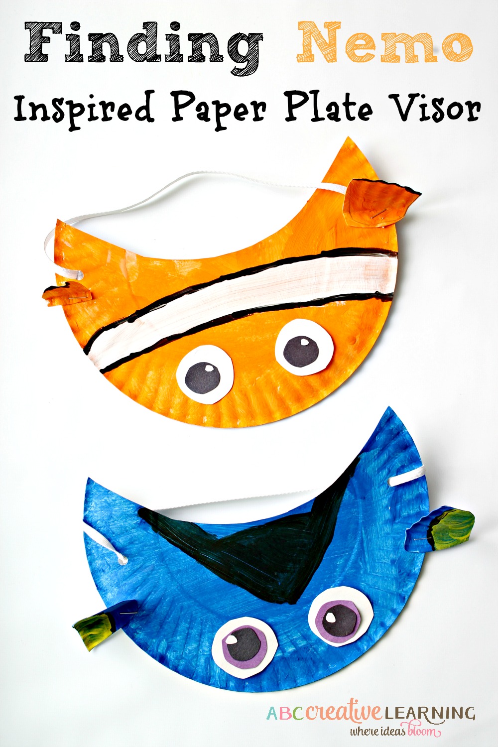 Finding Nemo and Finding Dory Paper Plate Visor Hat Craft