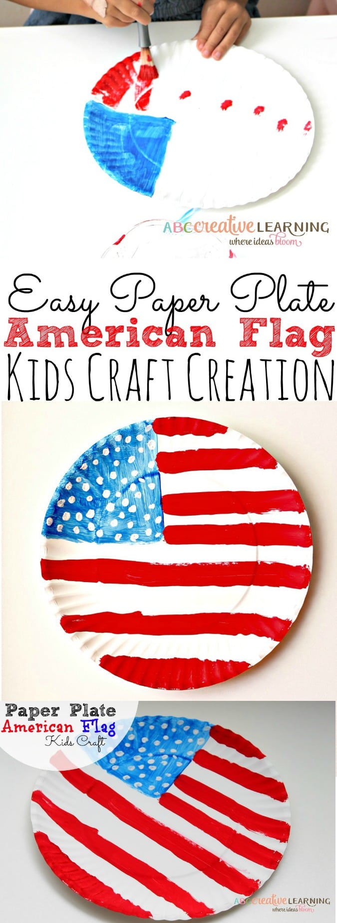 Paper Plate American Flag Craft