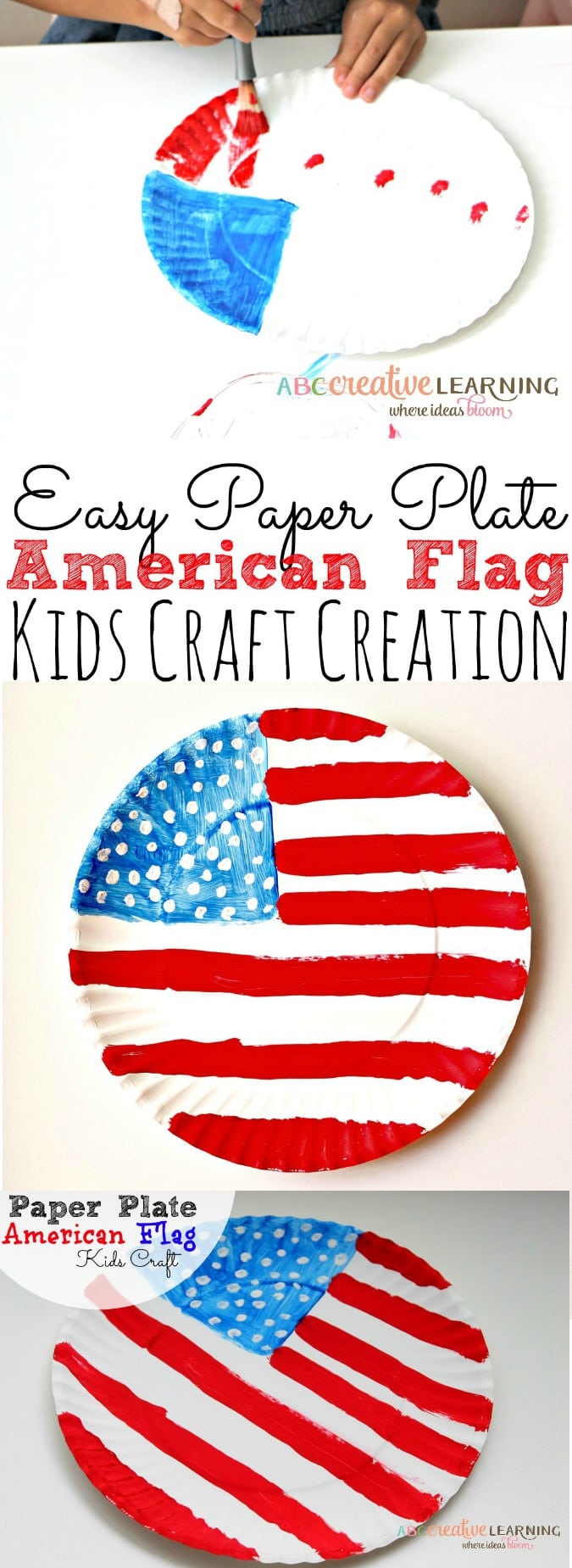 Easy Paper Plate American Flag Craft