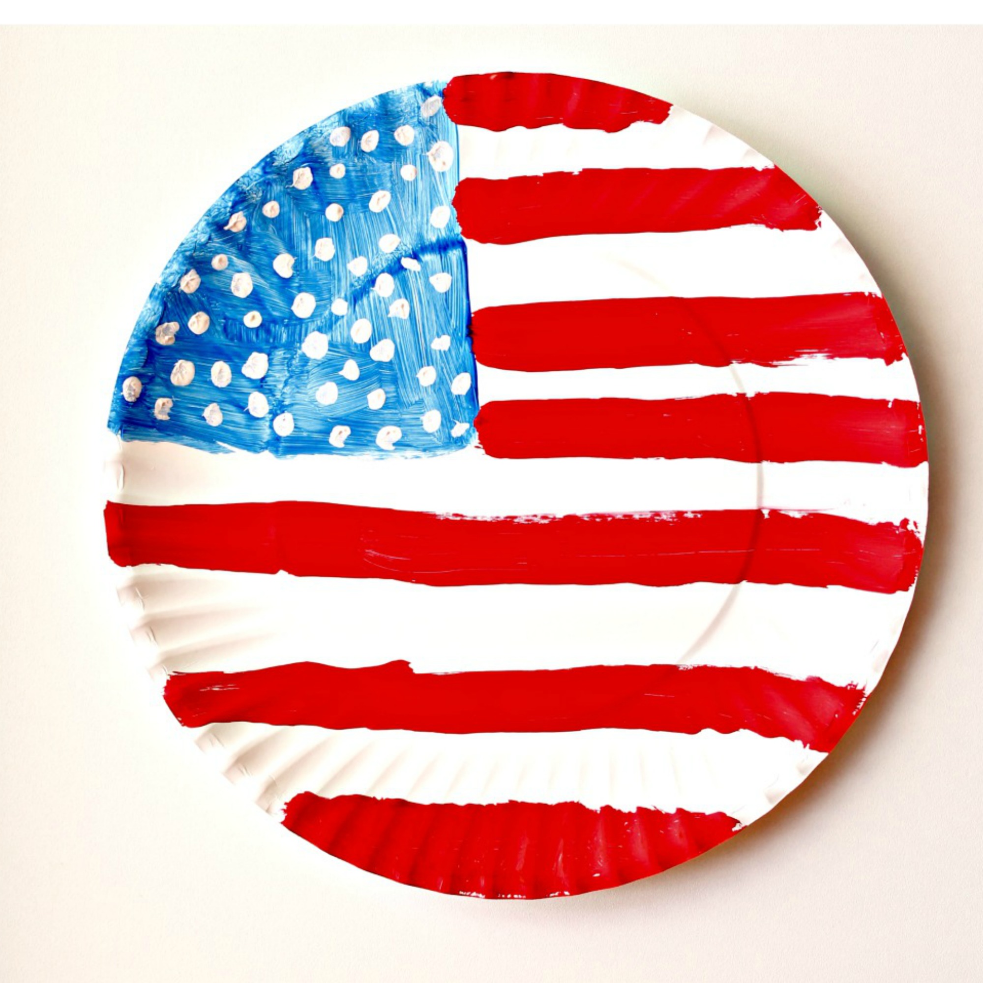 Easy Paper Plate American Flag Craft Celebrating 4th of July
