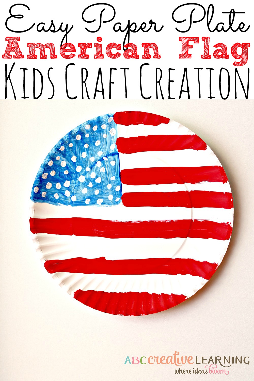 Paper Plate American Flag Craft