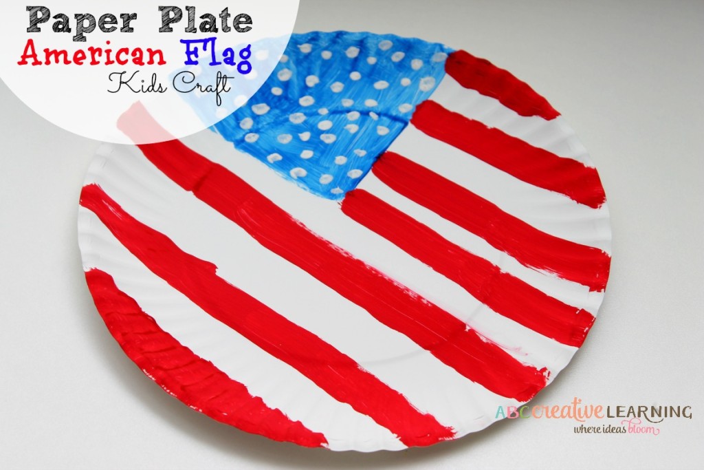 Paper Plate American Flag Kids Craft Kids - simplytodaylife.com