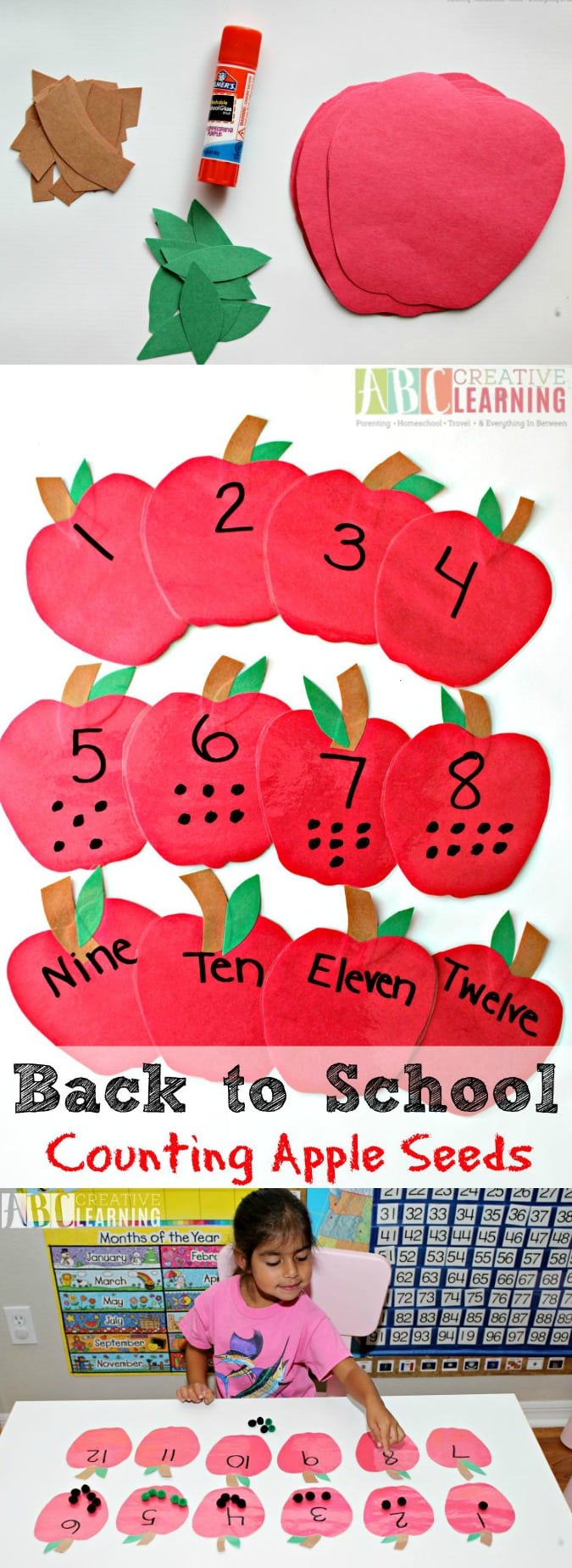 Back To School Counting Apple Seeds - simplytodaylife.com