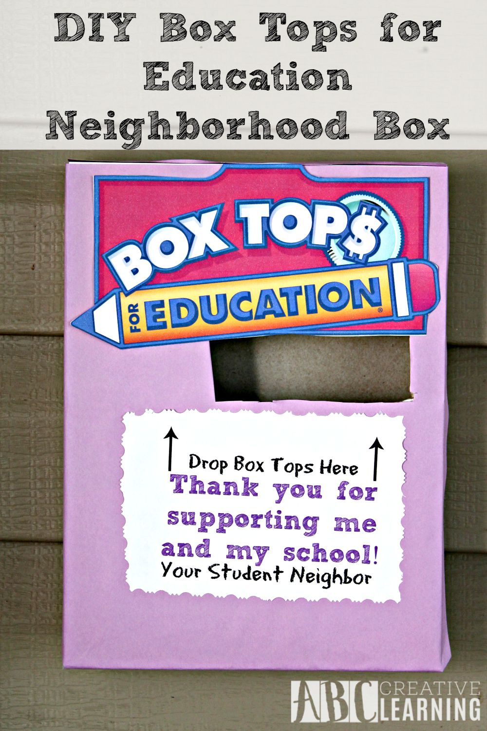 DIY Box Tops for Eduction Neighborhood Box Hung