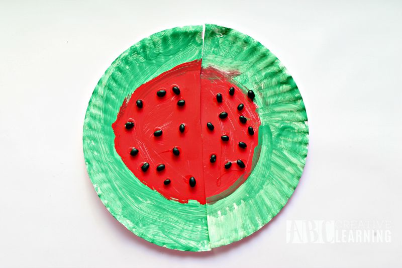 Easy Paper Plate Watermelon Kids Craft Perfect For Summer