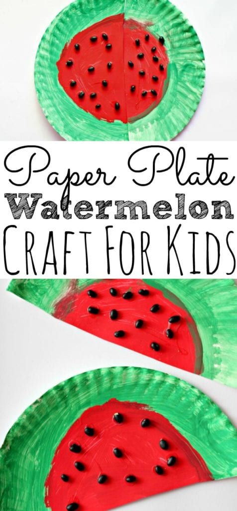 Easy Paper Plate Watermelon Kids Craft Perfect For Summer