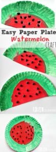 Easy Paper Plate Watermelon Kids Craft Perfect For Summer